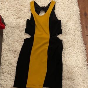 Black and yellow dress